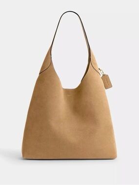 [Brand New] COACH Brooklyn Shoulder Bag 39 (Sand Suede)